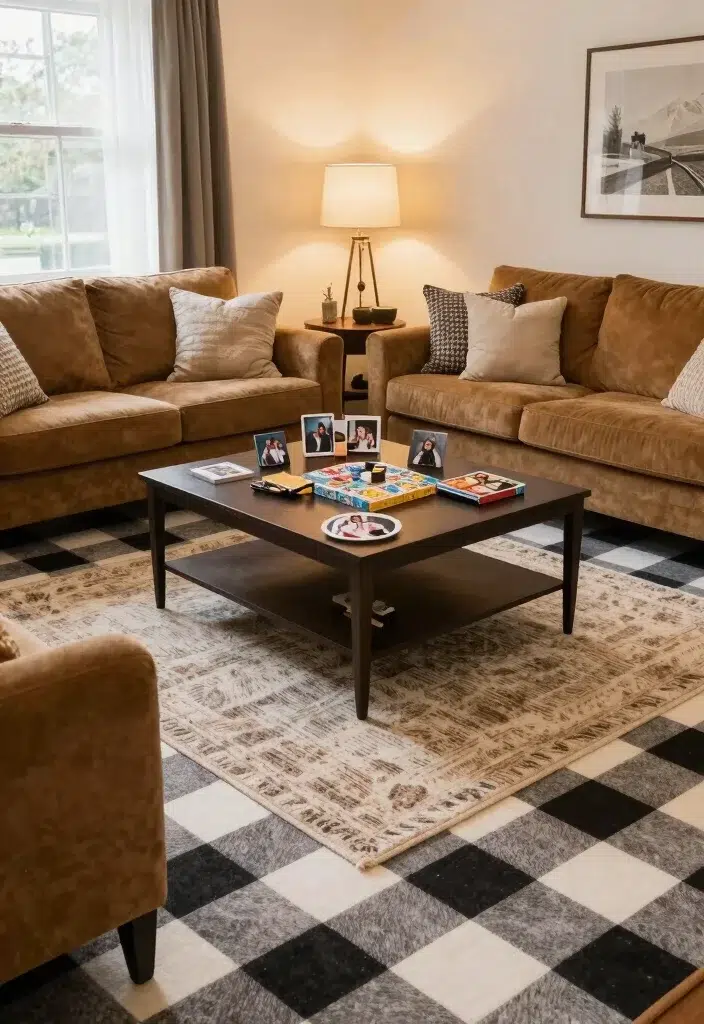 15 černobílých moderních podlahových designů s geometrickými opakujícími se vzory