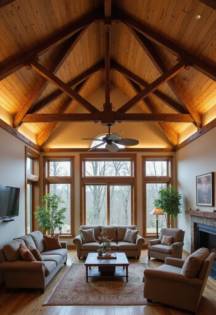 Rustikální dřevěné trámy a skryté LED podsvícení: 20 inspirací pro autentický hacienda styl