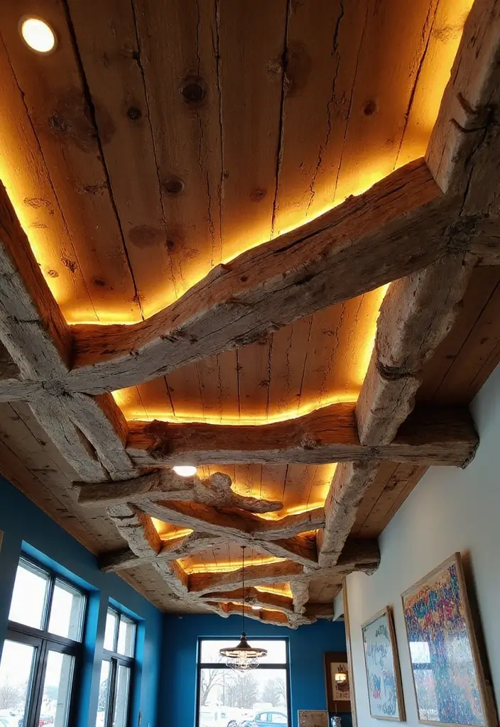 Rustikální dřevěné trámy a skryté LED podsvícení: 20 inspirací pro autentický hacienda styl