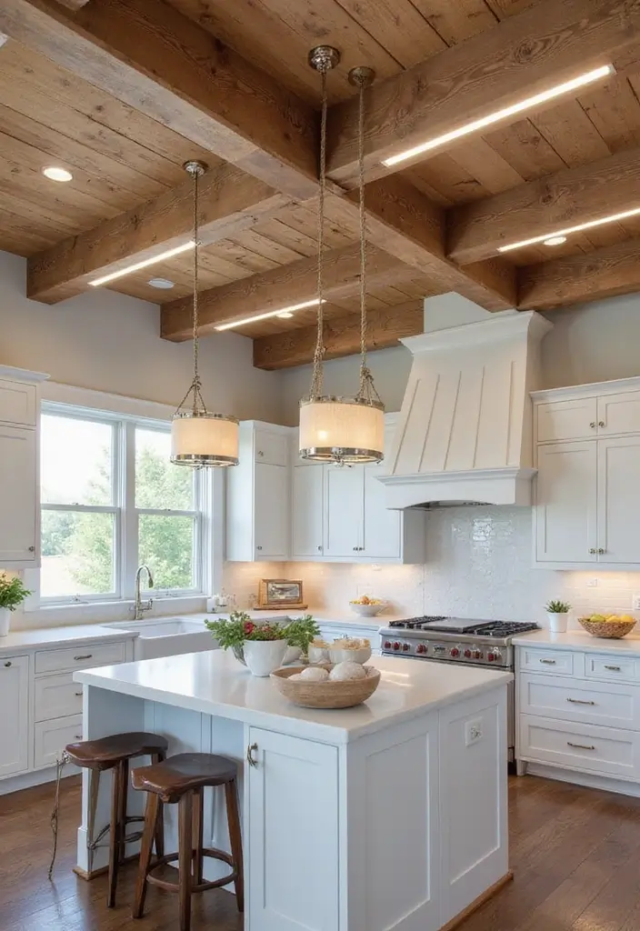 Rustikální dřevěné trámy a skryté LED podsvícení: 20 inspirací pro autentický hacienda styl