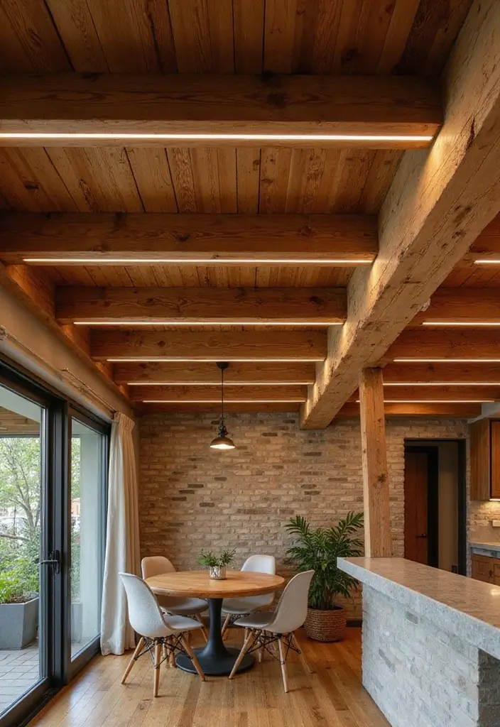 Rustikální dřevěné trámy a skryté LED podsvícení: 20 inspirací pro autentický hacienda styl