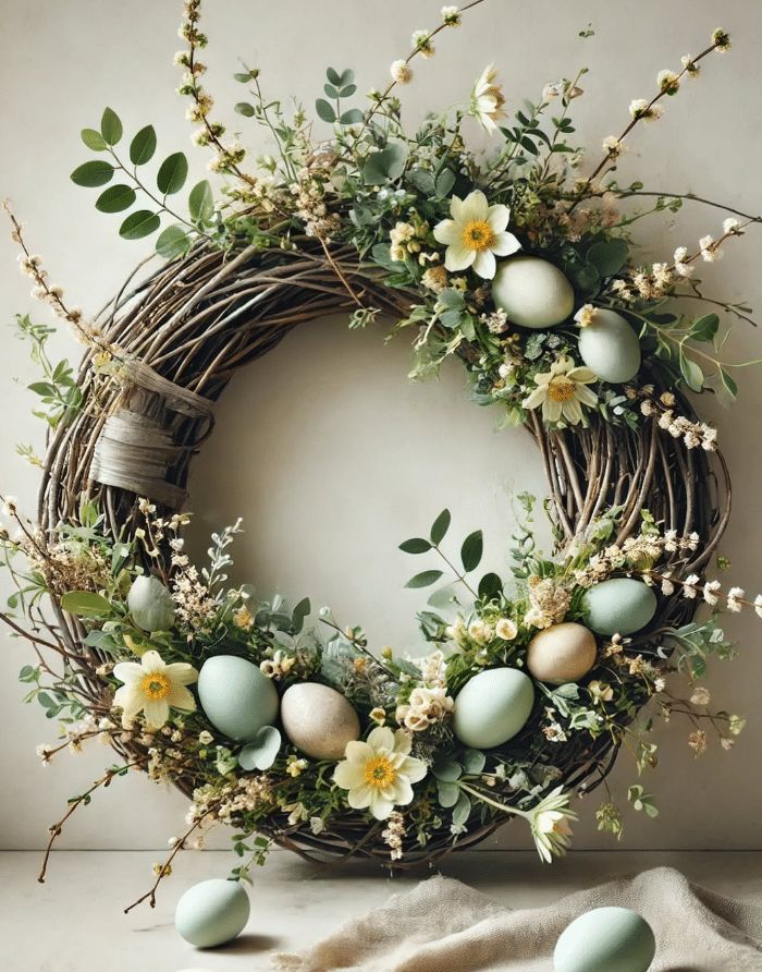 Jarní věnce na dveře: 30+ jednoduchých jarních DIY inspirací