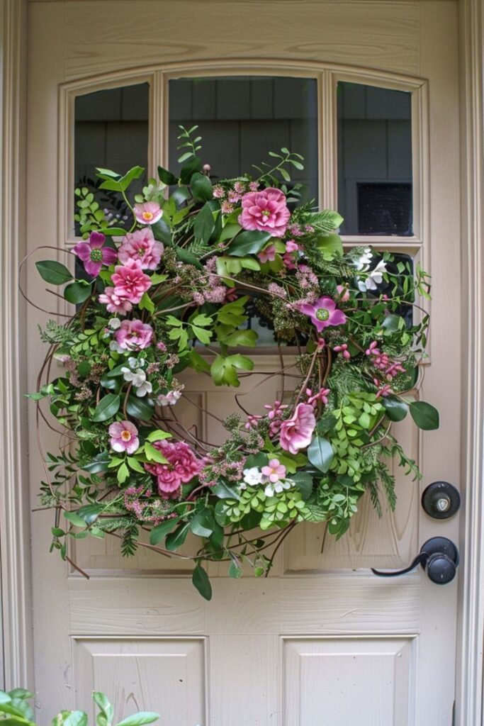 Jarní věnce na dveře: 30+ jednoduchých jarních DIY inspirací