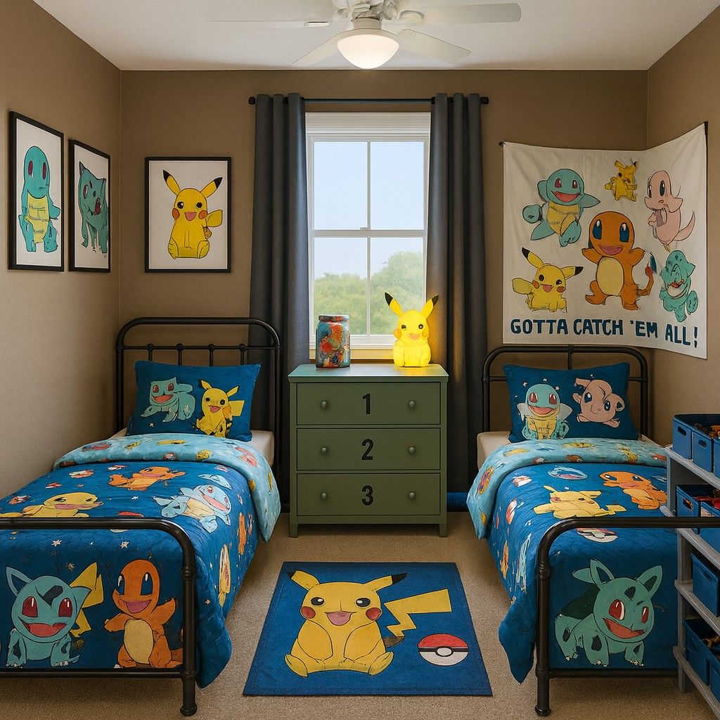 Pokémon inspirace do pokoje: postele, povlečení a dekorace s Pikachu – 15 nejkrásnějších inspirací