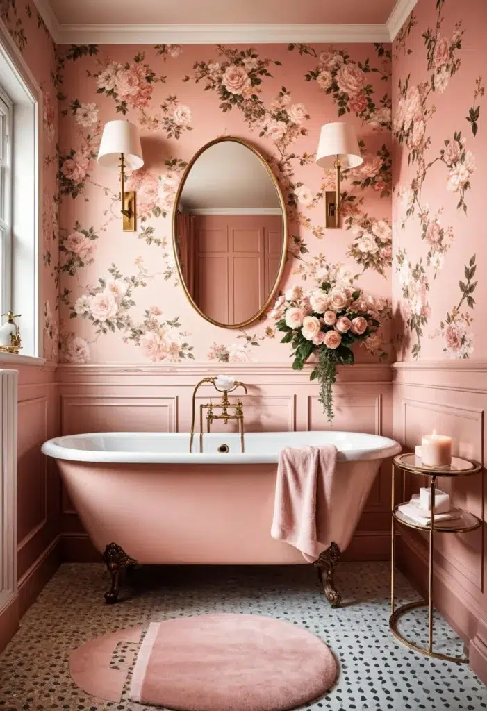 30 inspirací na růžovou koupelnu, které vypadají luxusně