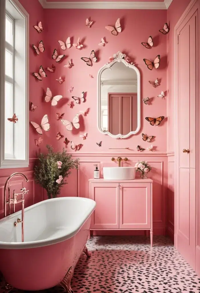 30 inspirací na růžovou koupelnu, které vypadají luxusně