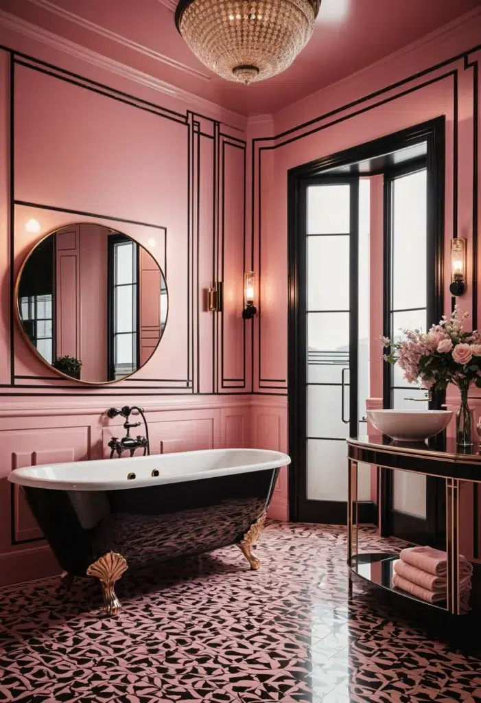 30 inspirací na růžovou koupelnu, které vypadají luxusně
