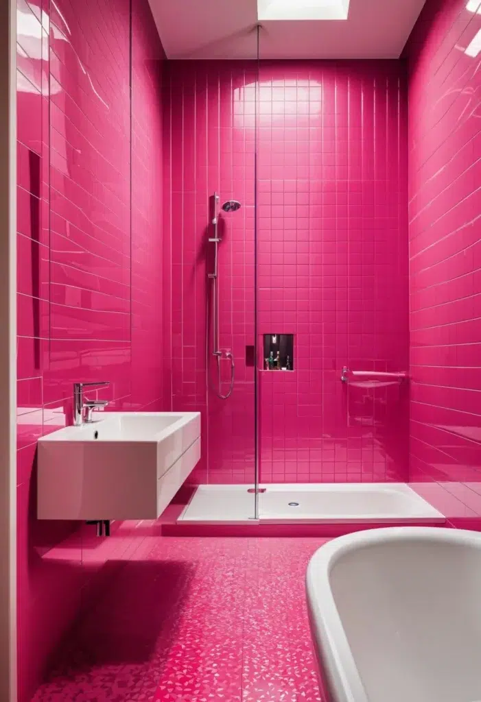 30 inspirací na růžovou koupelnu, které vypadají luxusně