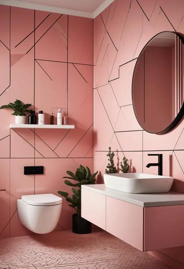 30 inspirací na růžovou koupelnu, které vypadají luxusně