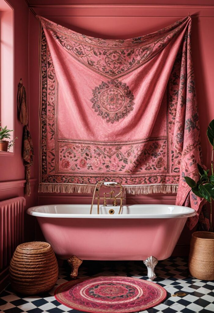 30 inspirací na růžovou koupelnu, které vypadají luxusně