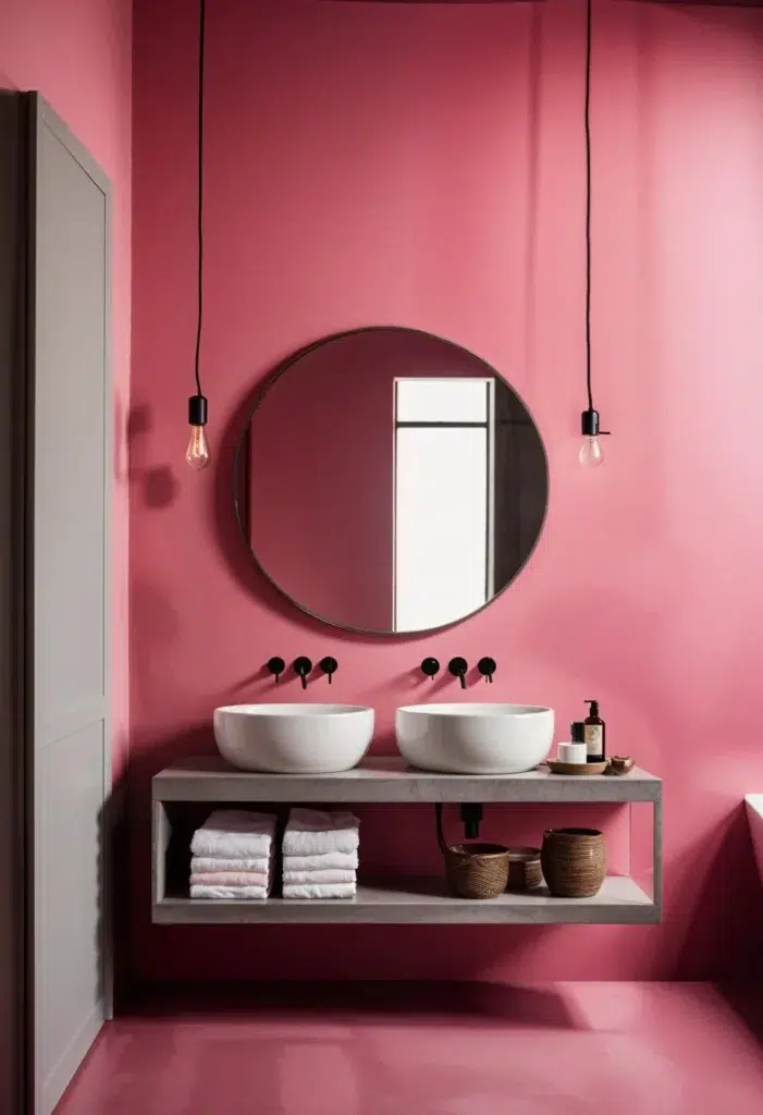 30 inspirací na růžovou koupelnu, které vypadají luxusně