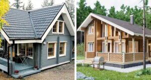 Krásné fasády domů z lepeného lamelového dřeva: 50+ ekologických návrhů s elegantním designem