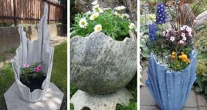 DIY betonové květináče do zahrady: 40 originálních nápadů, které snadno zvládnete