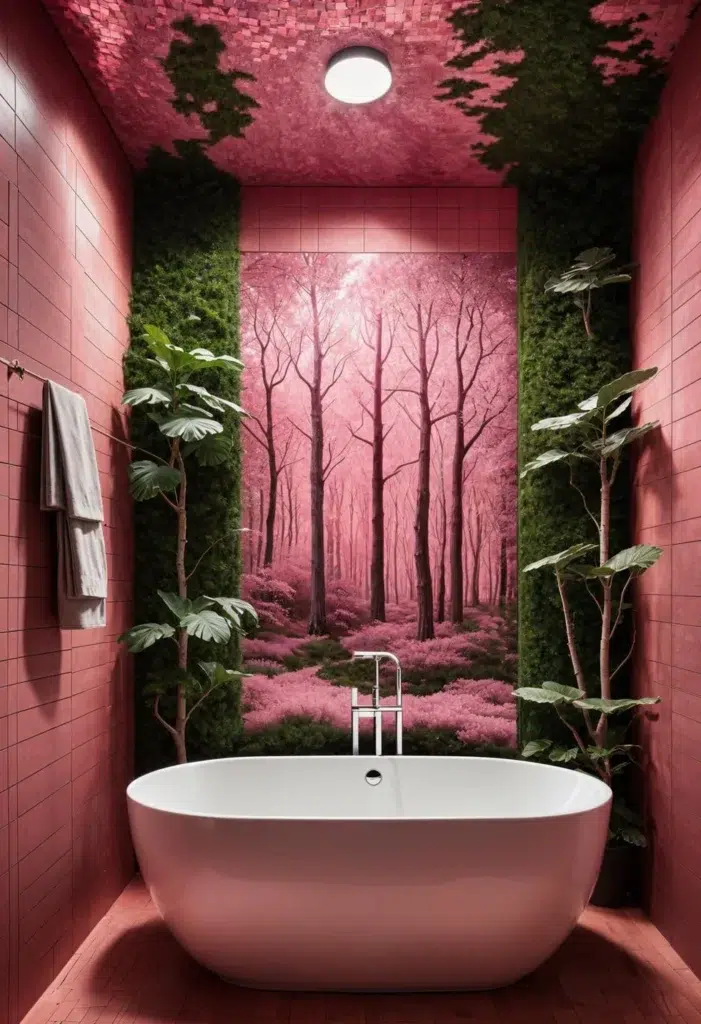 30 inspirací na růžovou koupelnu, které vypadají luxusně