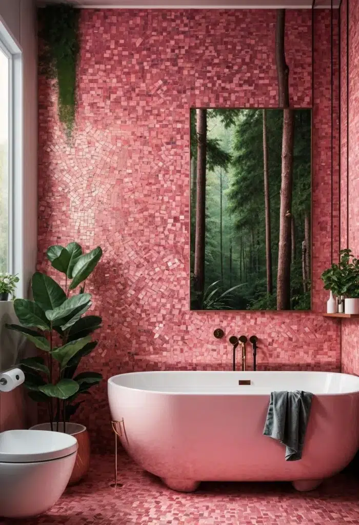 30 inspirací na růžovou koupelnu, které vypadají luxusně