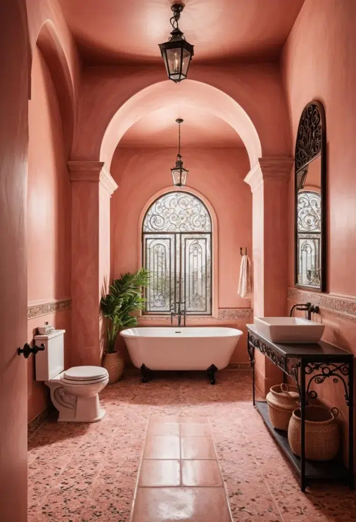 30 inspirací na růžovou koupelnu, které vypadají luxusně