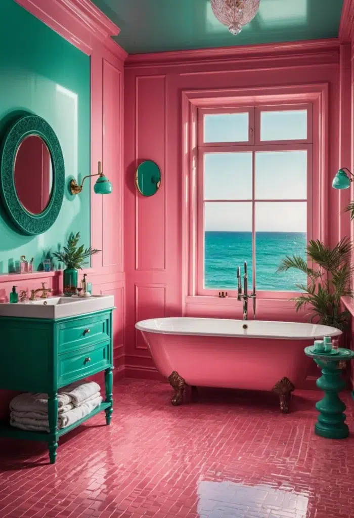 30 inspirací na růžovou koupelnu, které vypadají luxusně