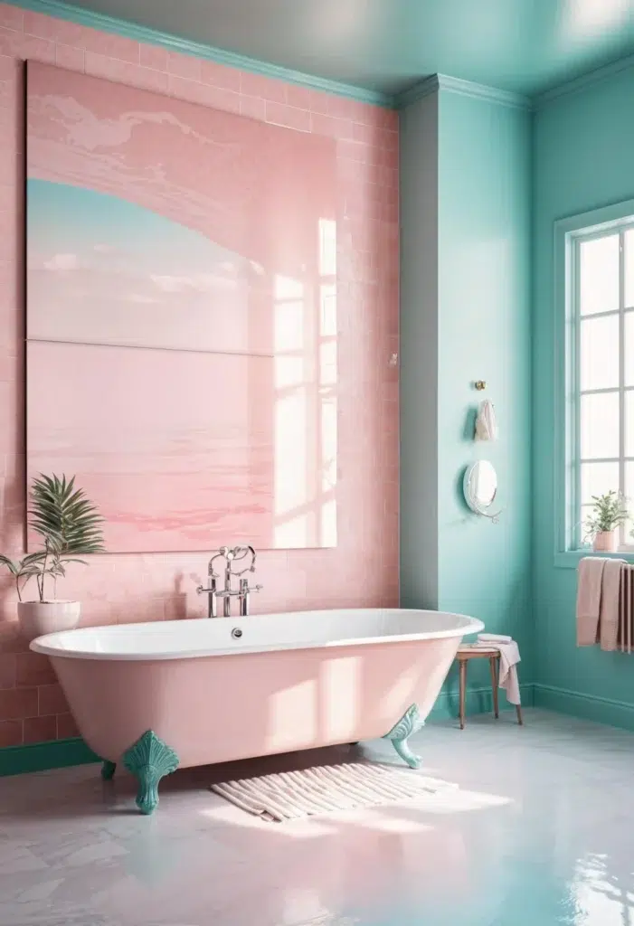 30 inspirací na růžovou koupelnu, které vypadají luxusně