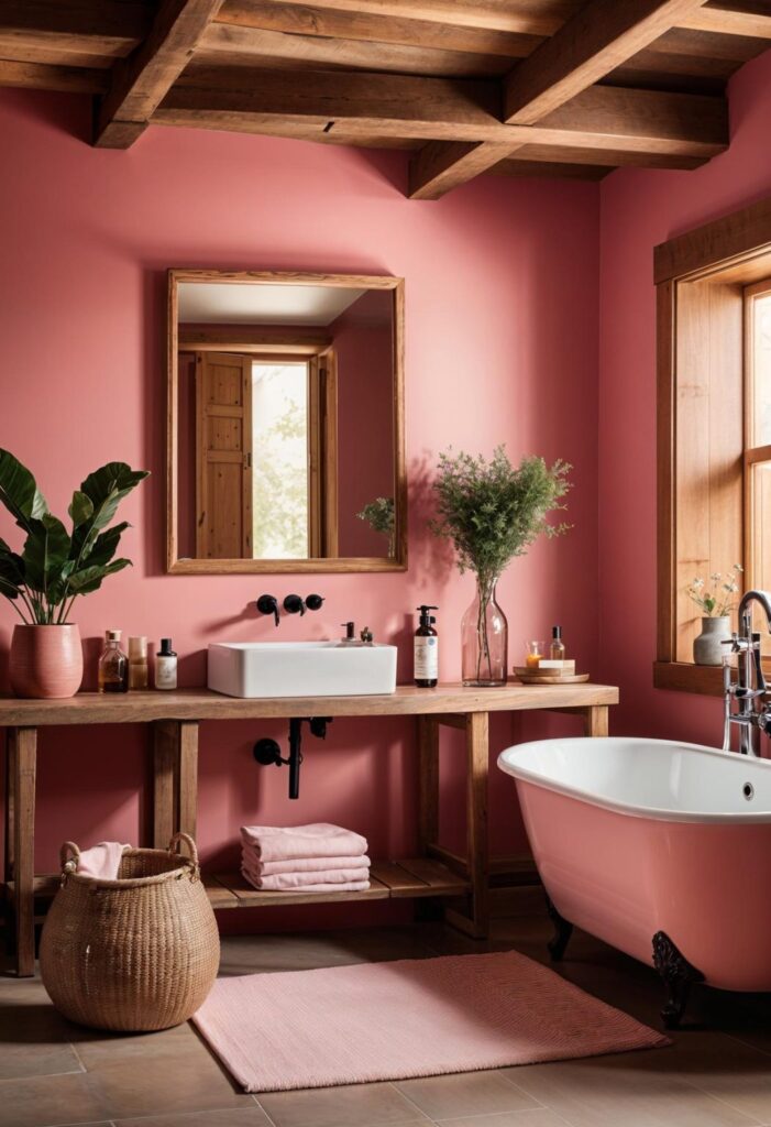 30 inspirací na růžovou koupelnu, které vypadají luxusně