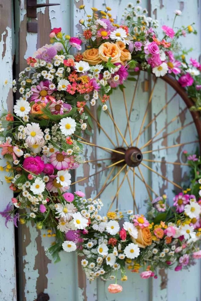 Jarní věnce na dveře: 30+ jednoduchých jarních DIY inspirací