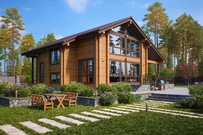 Krásné fasády domů z lepeného lamelového dřeva: 50+ ekologických návrhů s elegantním designem