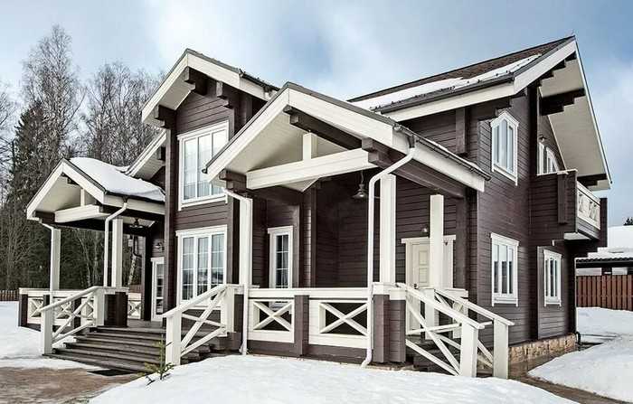 Krásné fasády domů z lepeného lamelového dřeva: 50+ ekologických návrhů s elegantním designem