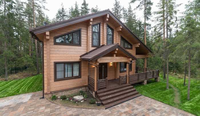 Krásné fasády domů z lepeného lamelového dřeva: 50+ ekologických návrhů s elegantním designem
