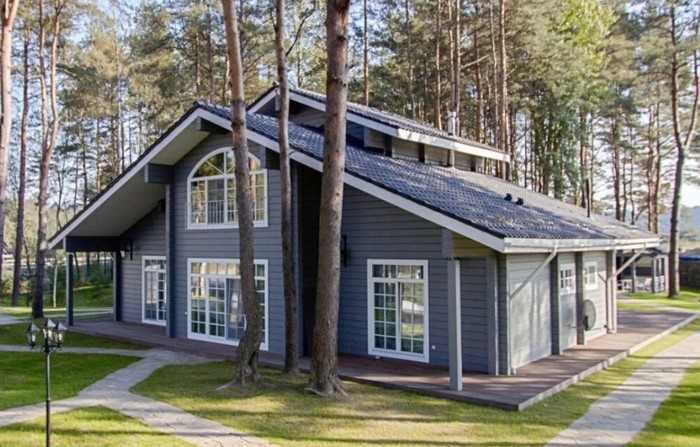Krásné fasády domů z lepeného lamelového dřeva: 50+ ekologických návrhů s elegantním designem