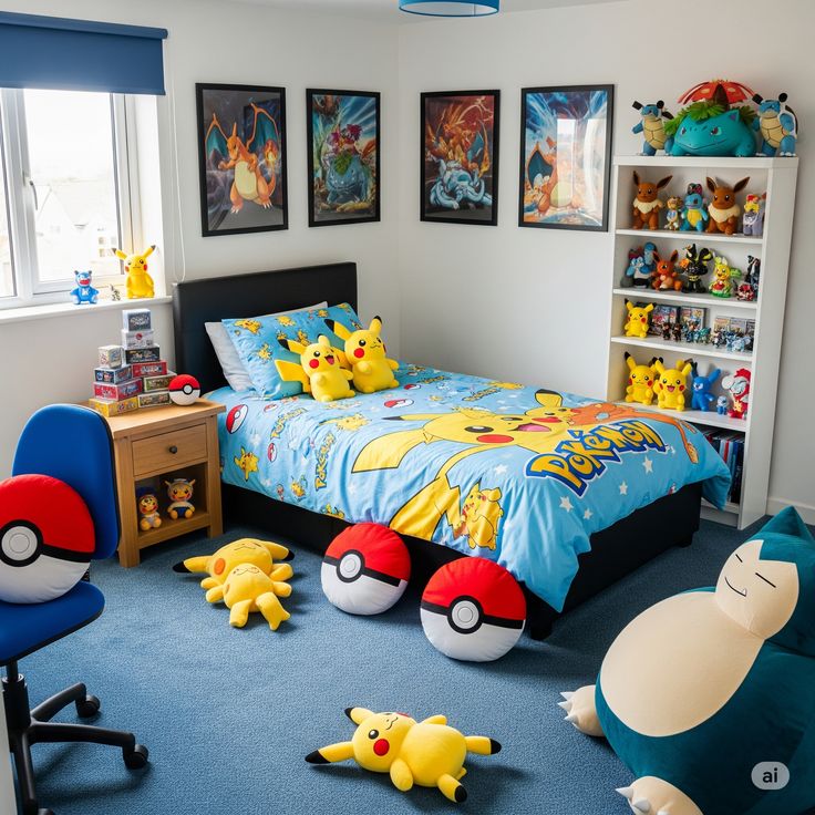 Pokémon inspirace do pokoje: postele, povlečení a dekorace s Pikachu – 15 nejkrásnějších inspirací