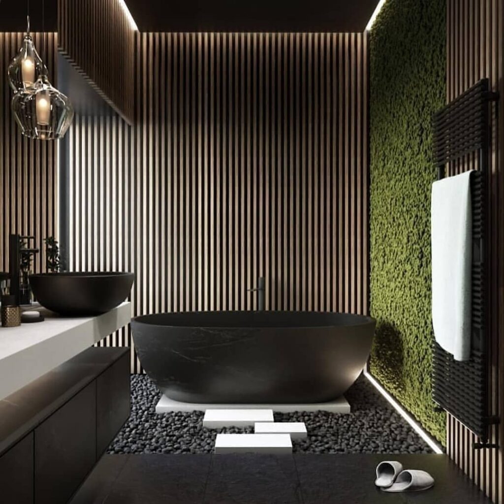Elegance v černé, antracitové a tmavém dřevě: 20 inspirací pro koupelnu s wow efektem