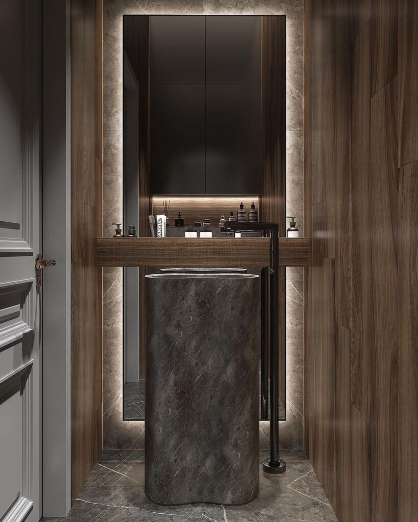 Elegance v černé, antracitové a tmavém dřevě: 20 inspirací pro koupelnu s wow efektem