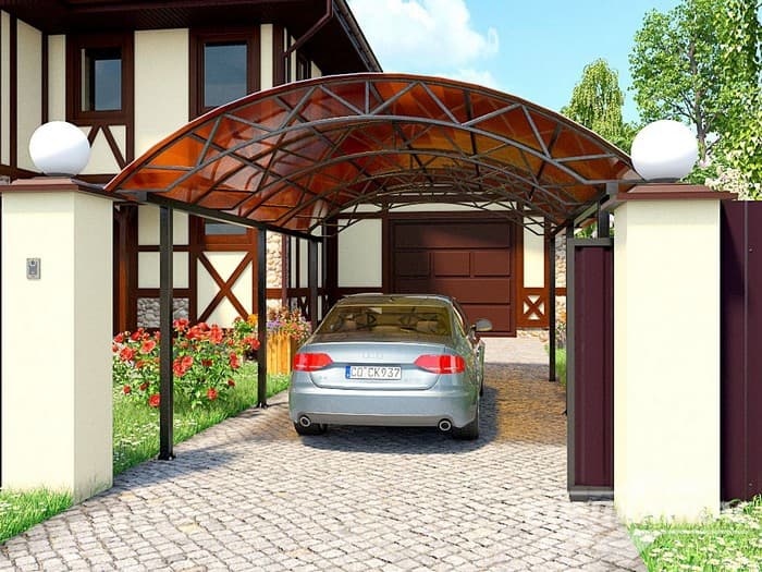 Přístřešek pro auto z polykarbonátu: 25+ nápadů, které spojují design a praktičnost