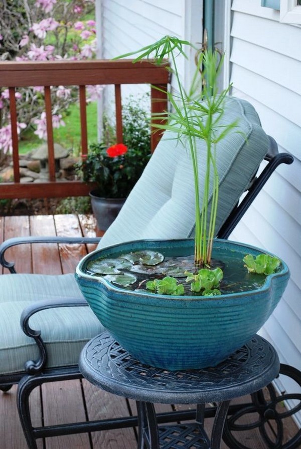 Mini jezírka bez výkopu: 40 DIY inspirací do nádob pro terasu, dvůr i balkon