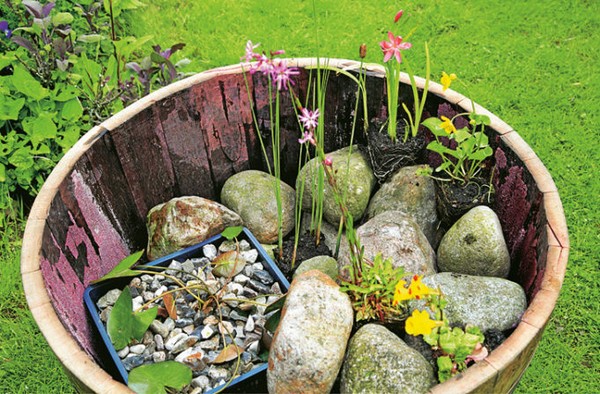 Mini jezírka bez výkopu: 40 DIY inspirací do nádob pro terasu, dvůr i balkon