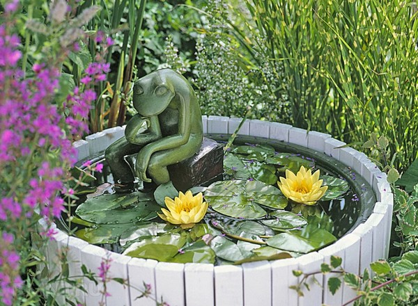 Mini jezírka bez výkopu: 40 DIY inspirací do nádob pro terasu, dvůr i balkon