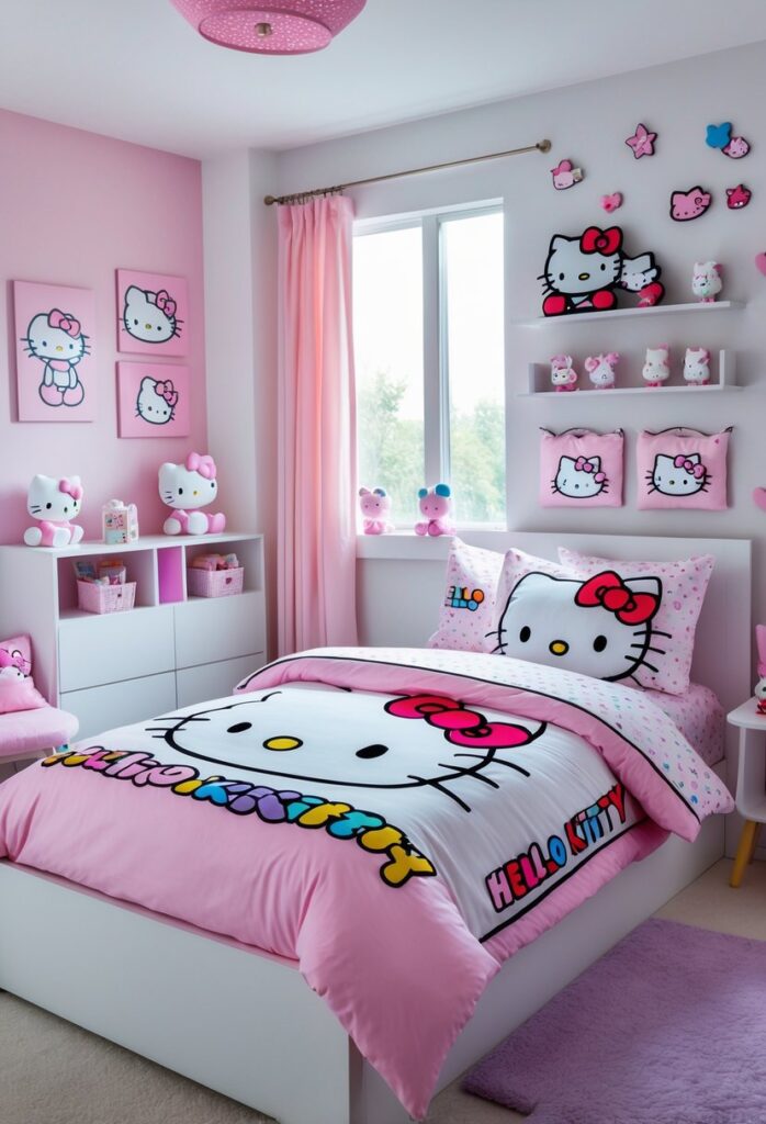 15 nápadů, jak proměnit pokoj s Hello Kitty v něžné království