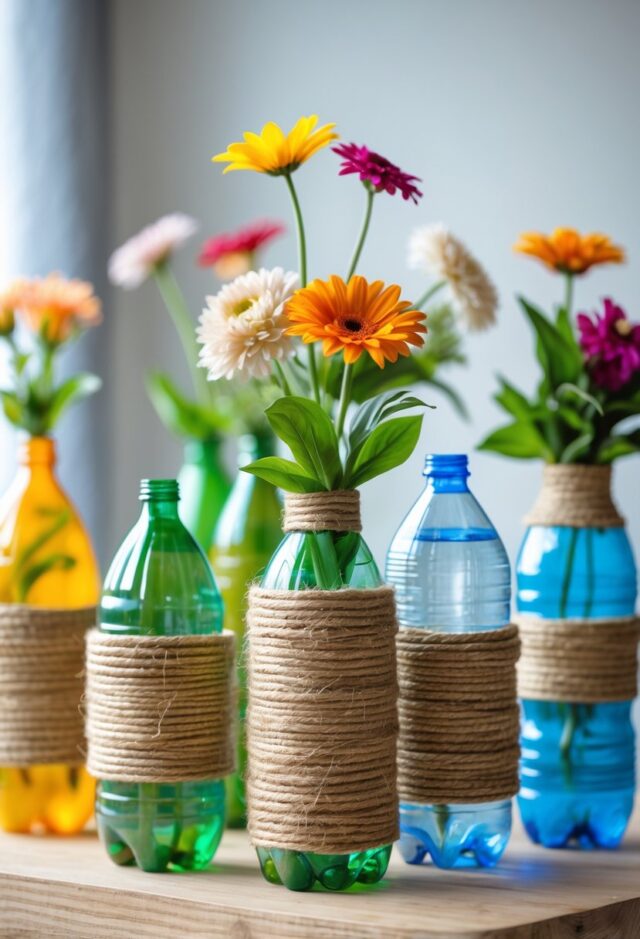 15 krásných a snadných nápadů na tvoření z recyklovaných plastových lahví