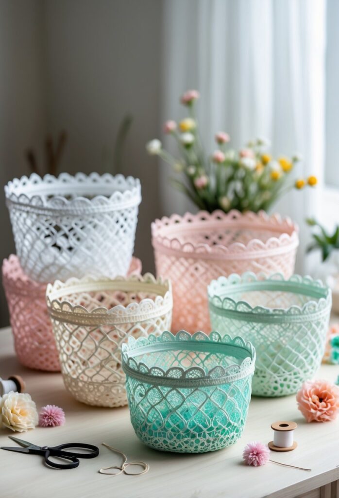 15 DIY nápadů na dekorativní tvoření z plastové krajky