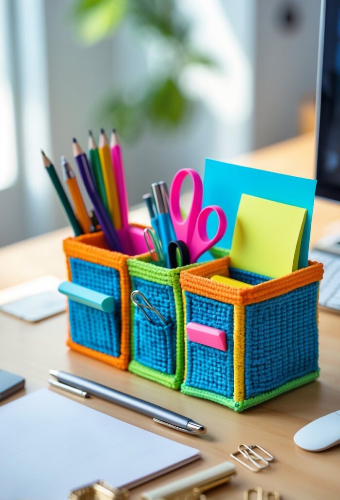15 kreativních nápadů z plastové vyšívací mřížky pro domácí tvoření