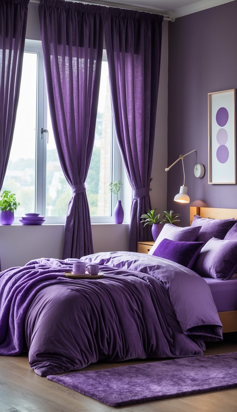 15+ inspirací na fialovou ložnici, která bude svěží, útulná a rozzáří váš interiér