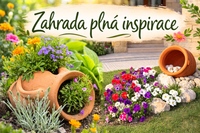 Zahrada plná inspirace a nápaditých květinových dekorací