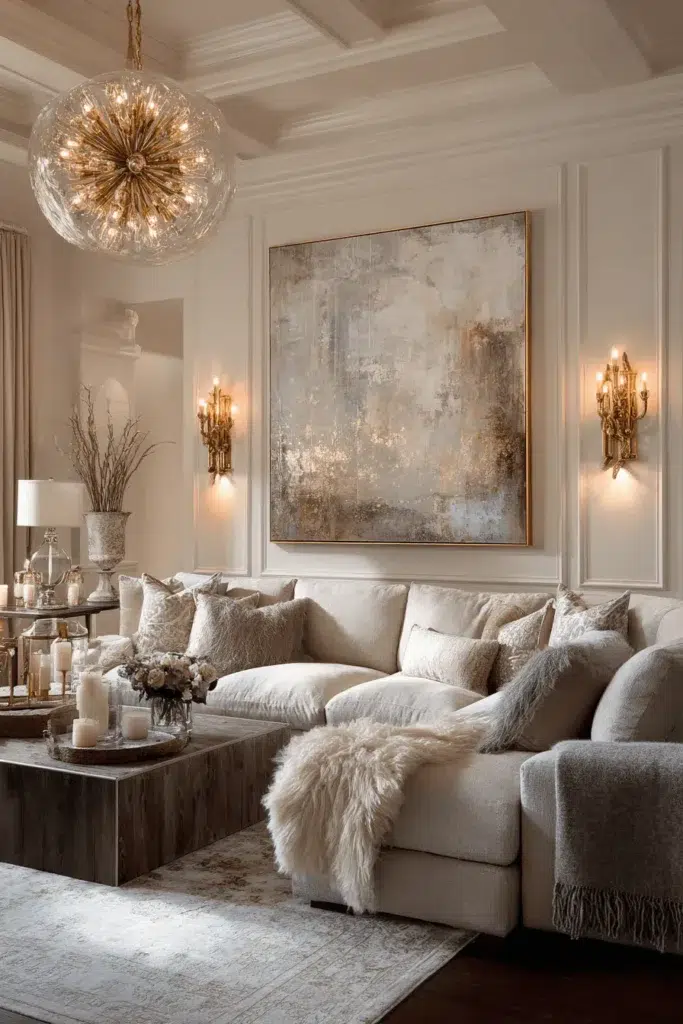 Elegantní nápady na obývací pokoj, které působí luxusně a útulně