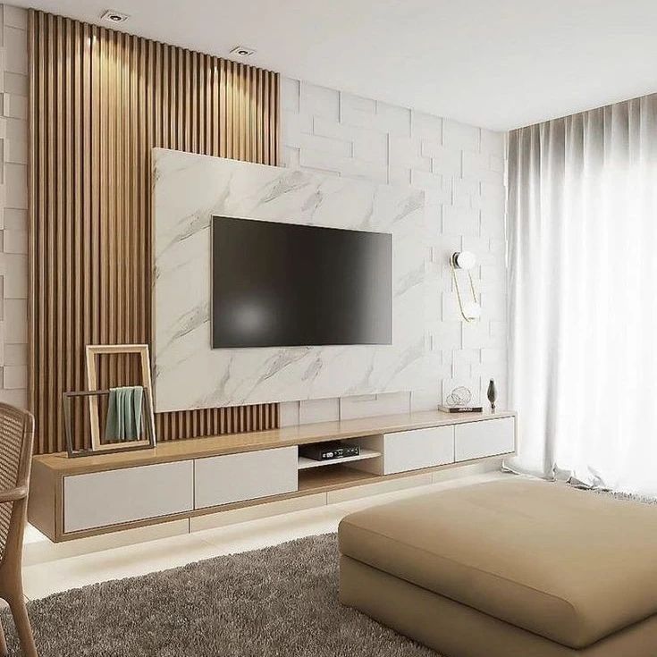 Moderní nápady na TV stěnu v obýváku pro jakýkoli styl