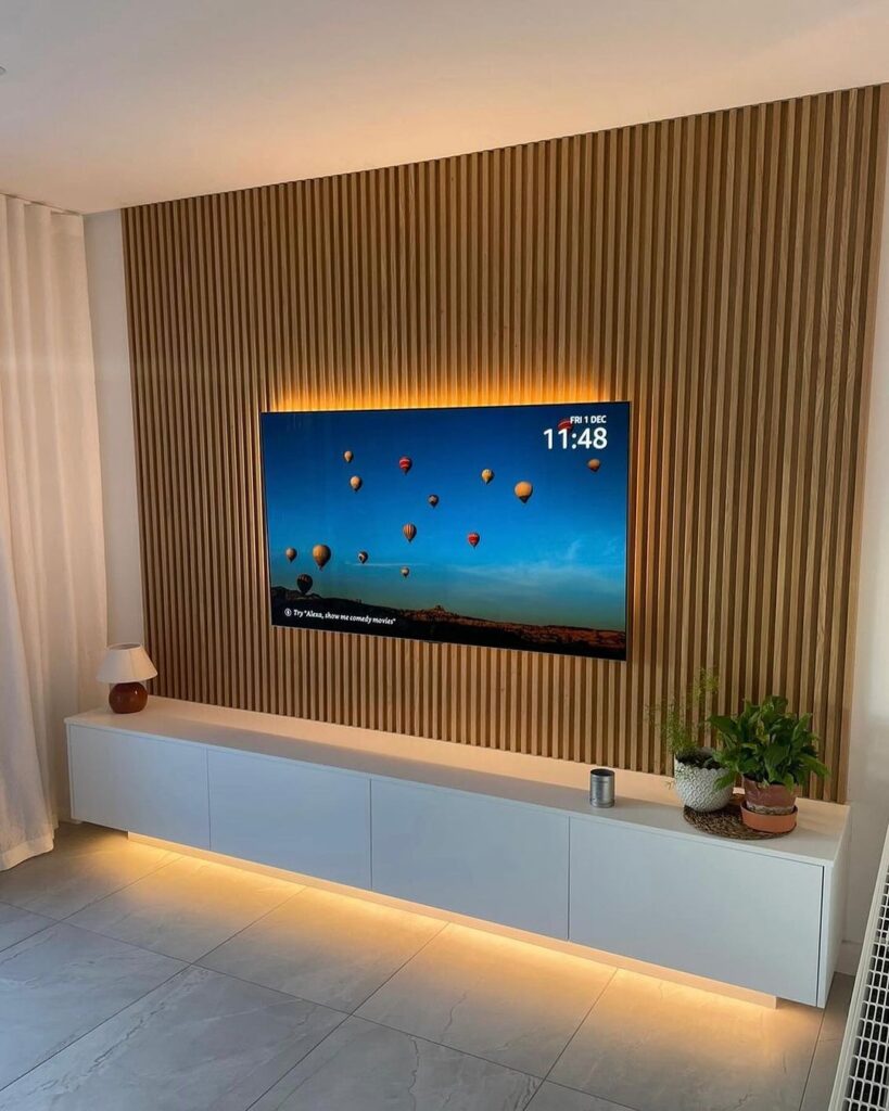 Moderní nápady na TV stěnu v obýváku pro jakýkoli styl