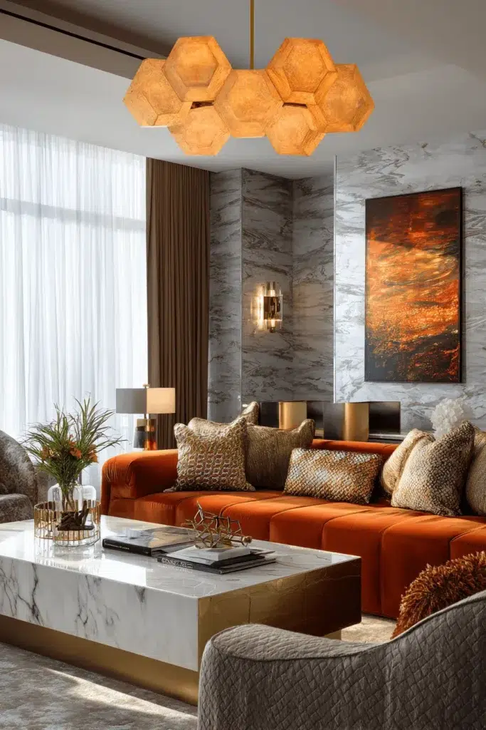Elegantní nápady na obývací pokoj, které působí luxusně a útulně