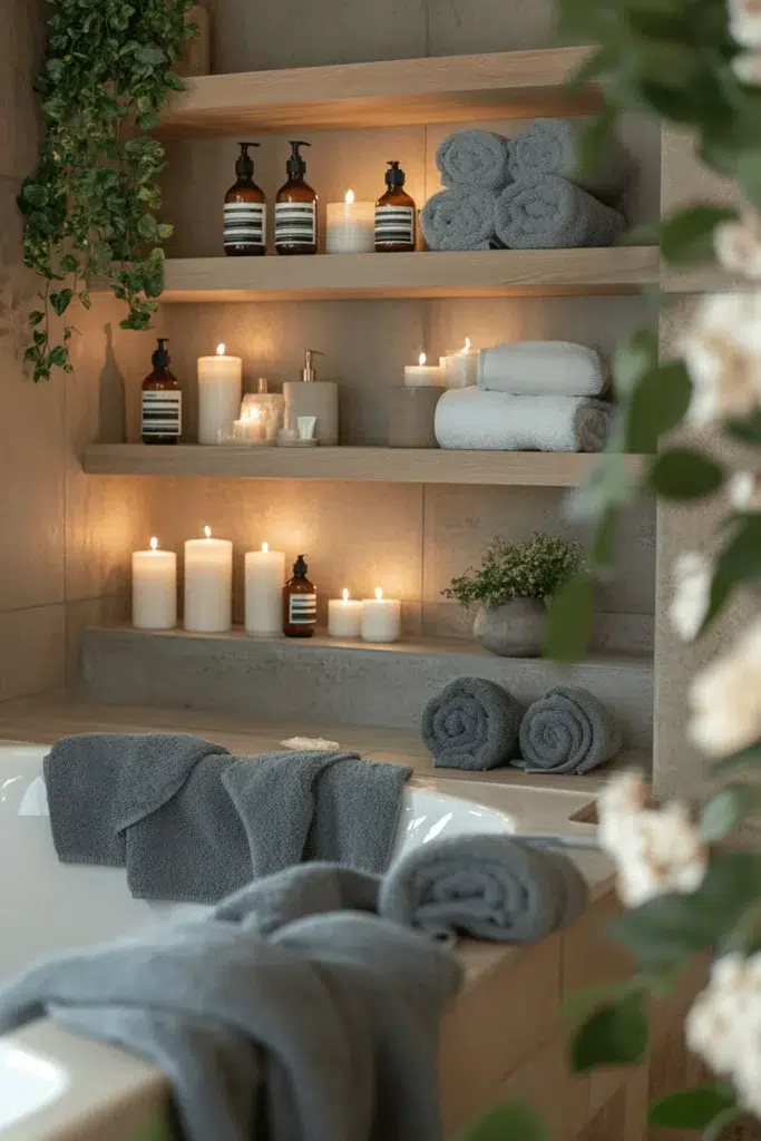 Inspirace pro koupelnu ve stylu Japandi: koupání jako zenový rituál