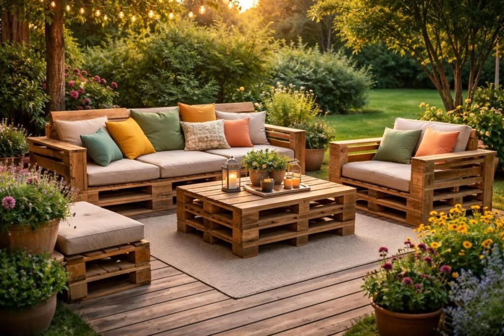 Paletové sezení: Inspirace pro útulnou zahradu, terasu i balkon
