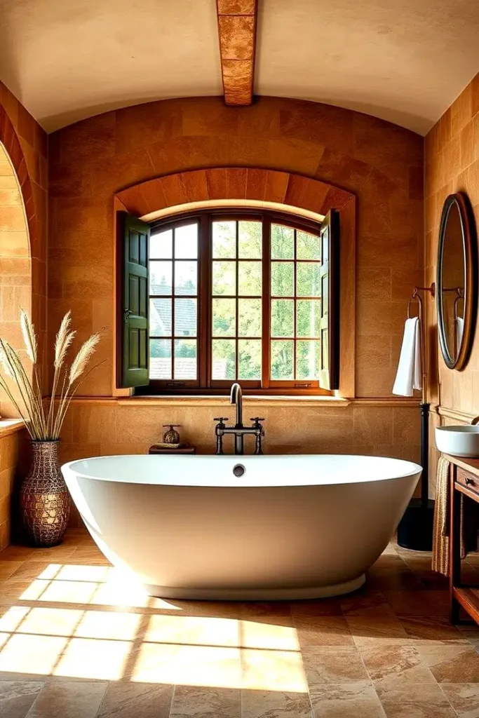 Toskánská koupelna: hřejivá elegance Středomoří pro váš každodenní relax