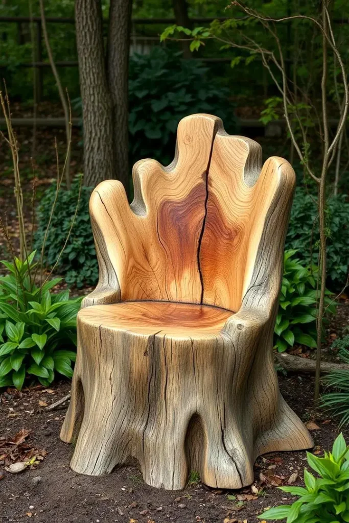 Inspirativní nápady na dekorování pařezů pro elegantní přírodní zahradní design