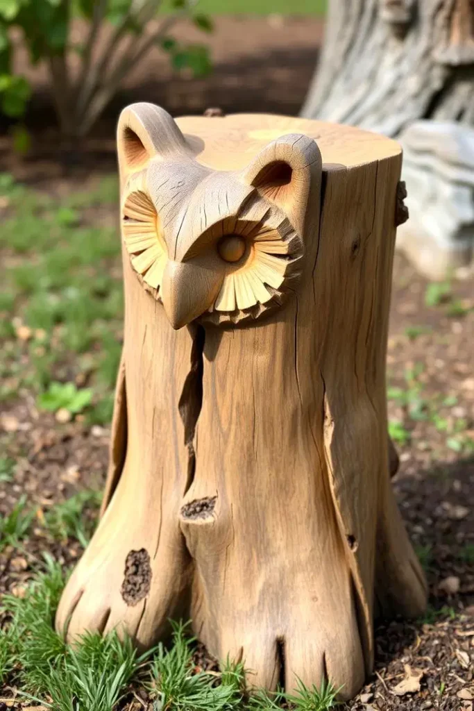 Inspirativní nápady na dekorování pařezů pro elegantní přírodní zahradní design
